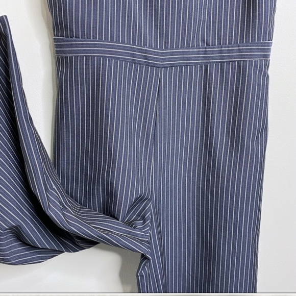 Lulu’s Negotiation Slate Striped Midi Jumpsuit - Picture 9 of 9